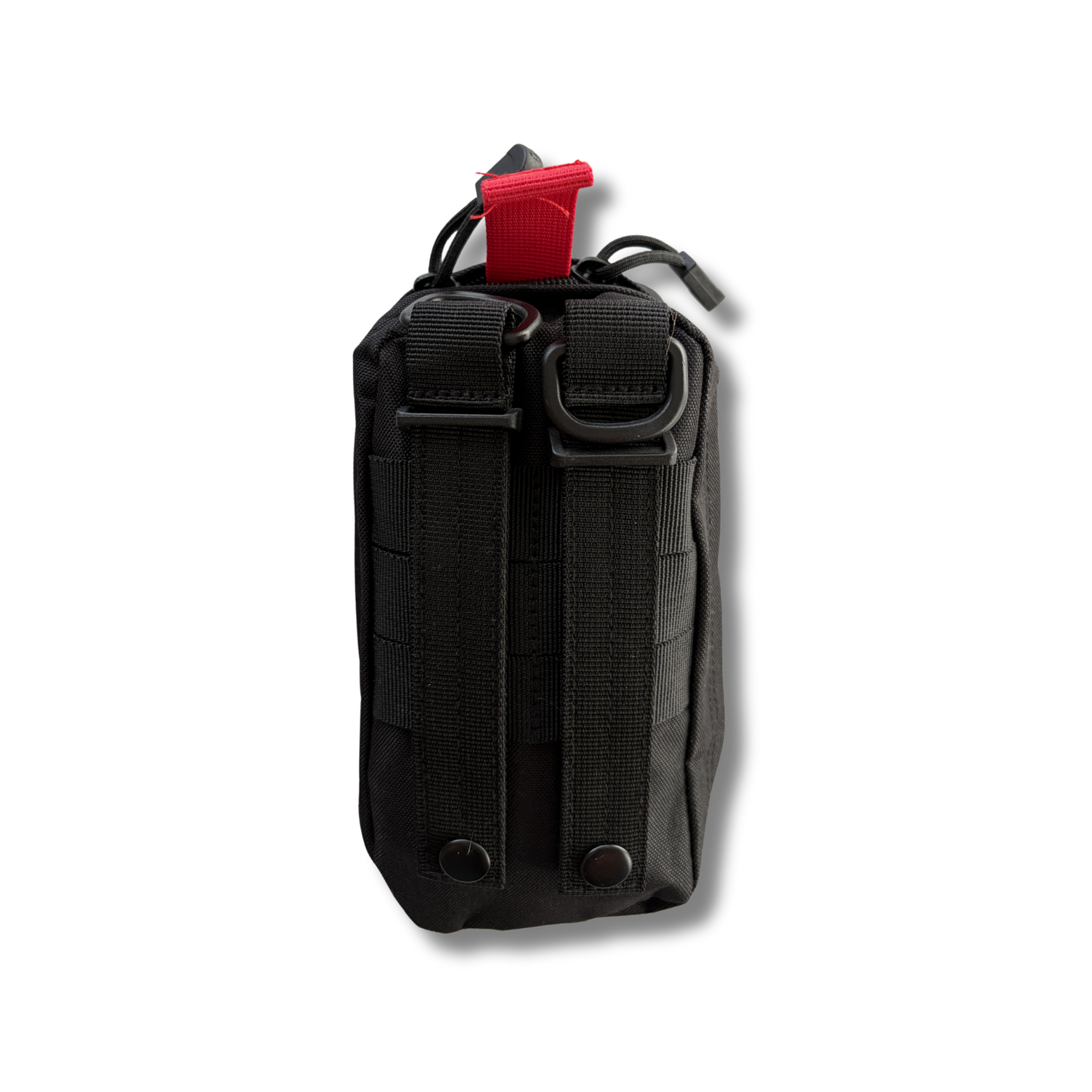 Rear view of the LifeSaver medical emergency pouch for the orange-tourniquet variant