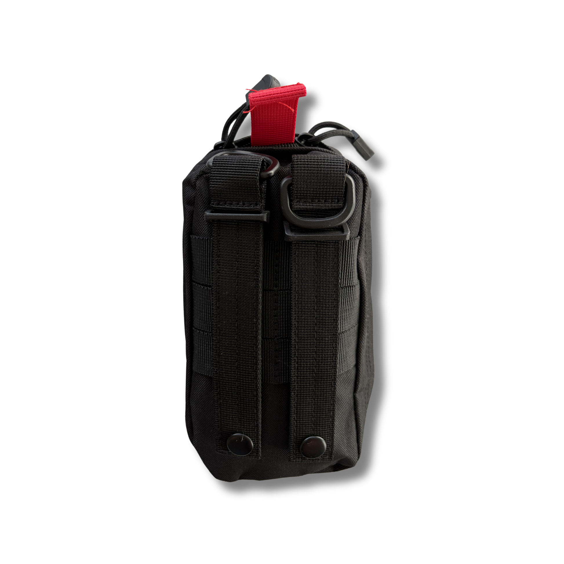 Rear view of the LifeSaver medical emergency pouch for the orange-tourniquet variant