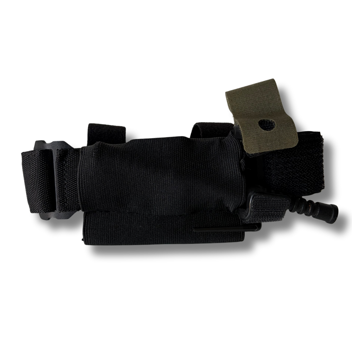 Front view of the black LifeSaver Tourniquet Set holder