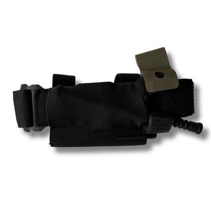 Front view of the black LifeSaver Tourniquet Set holder
