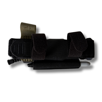 Back view of the black LifeSaver Tourniquet Set holder